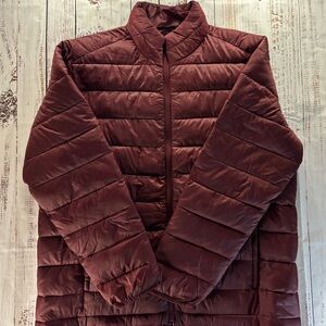 St. John’s Bay Men’s XL Puffer Coat | Maroon | 100% Polyester